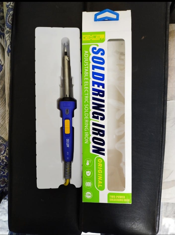 220V 40w to 60w Adjustable Electric Soldering Iron DEXLEM Adjustable Temperature Solder Iron with Quality Soldering Iron Tips and Kits Eu Plug Orignal