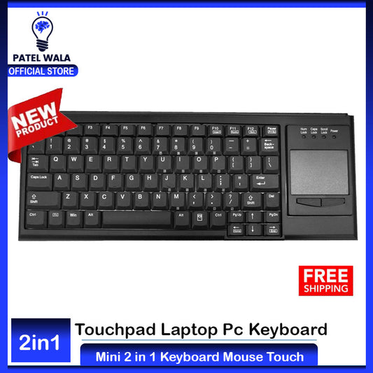Mini 2 in 1 Keyboard Mouse Touch pad Tg3 Electronics Small Form Factor Notebook Keyboard (82 key, Low Profile, USB Interface and Integrated Touchpad) USB Wired 82-KEY Keyboard W/ Built-in Mousepad