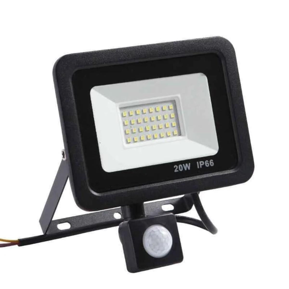 Outdoor Floodlight 30W Refletor SMD LED FloodLight Searchlight Daylight With PIR Motion Sensor Waterproof Wall Garage Stadium, football Field Light Waterproof Flood Light