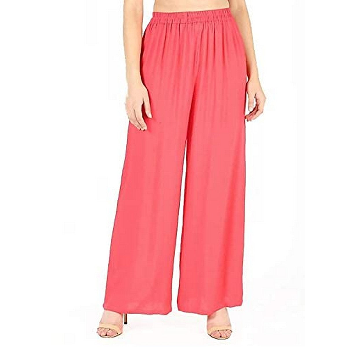 100% Pure & Soft Viscos Rayon Palazzo Trousers for Women Relaxed Bottom
