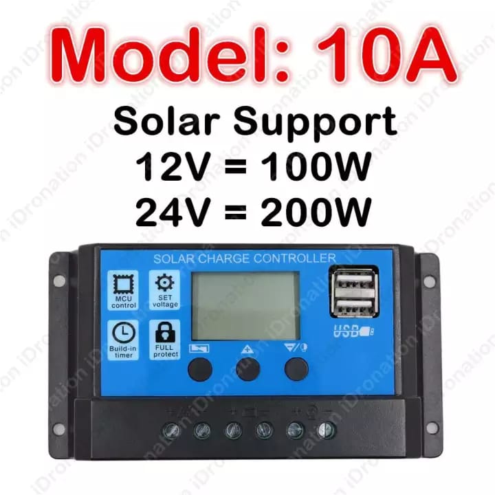 LCD Display PWM Solar Panel Controller Battery Charger Charge Solar Controller Regulator 50A 30A 20A 10A 12V
