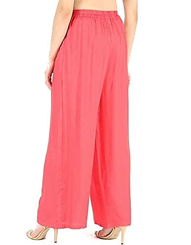 100% Pure & Soft Viscos Rayon Palazzo Trousers for Women Relaxed Bottom
