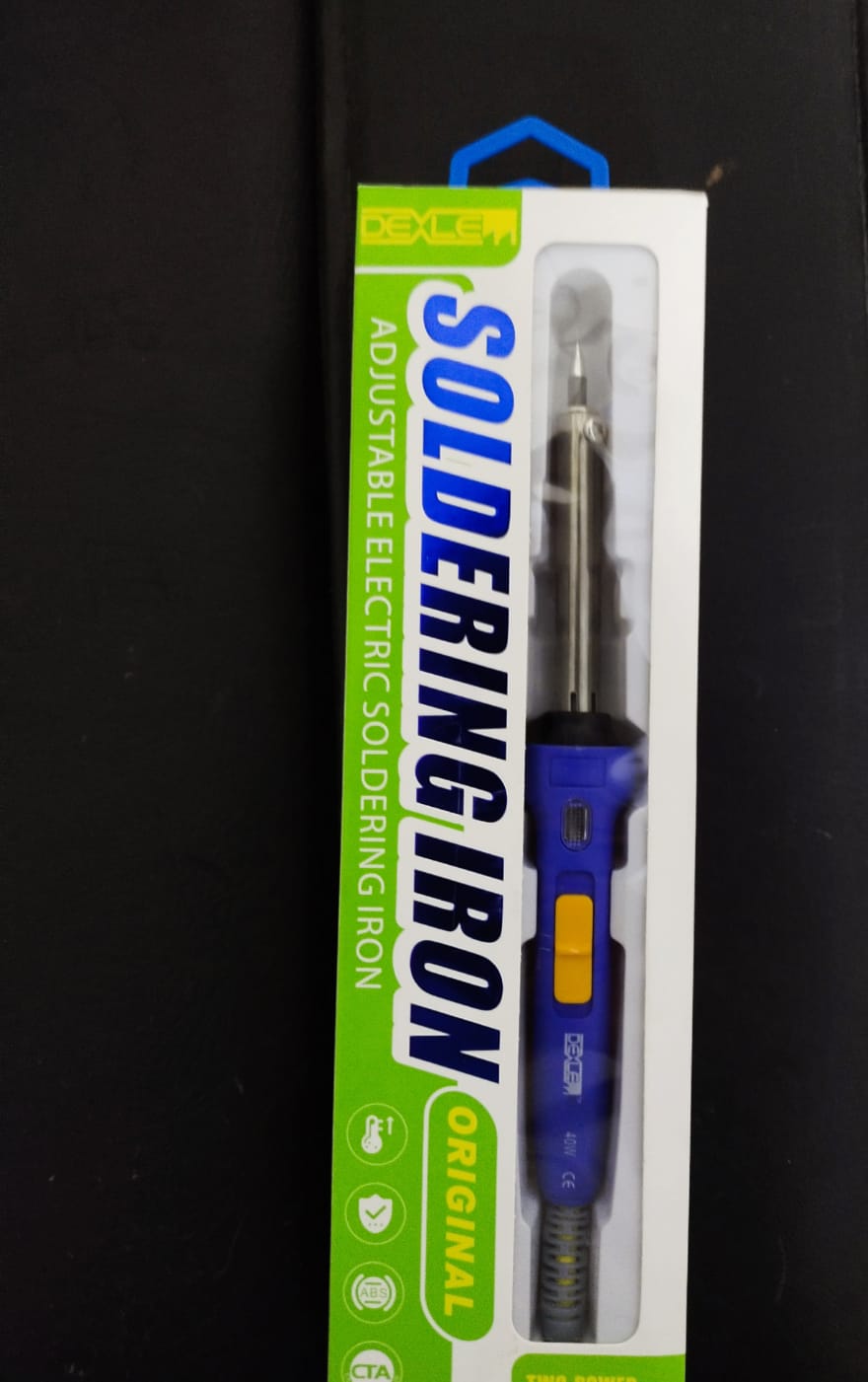 220V 40w to 60w Adjustable Electric Soldering Iron DEXLEM Adjustable Temperature Solder Iron with Quality Soldering Iron Tips and Kits Eu Plug Orignal