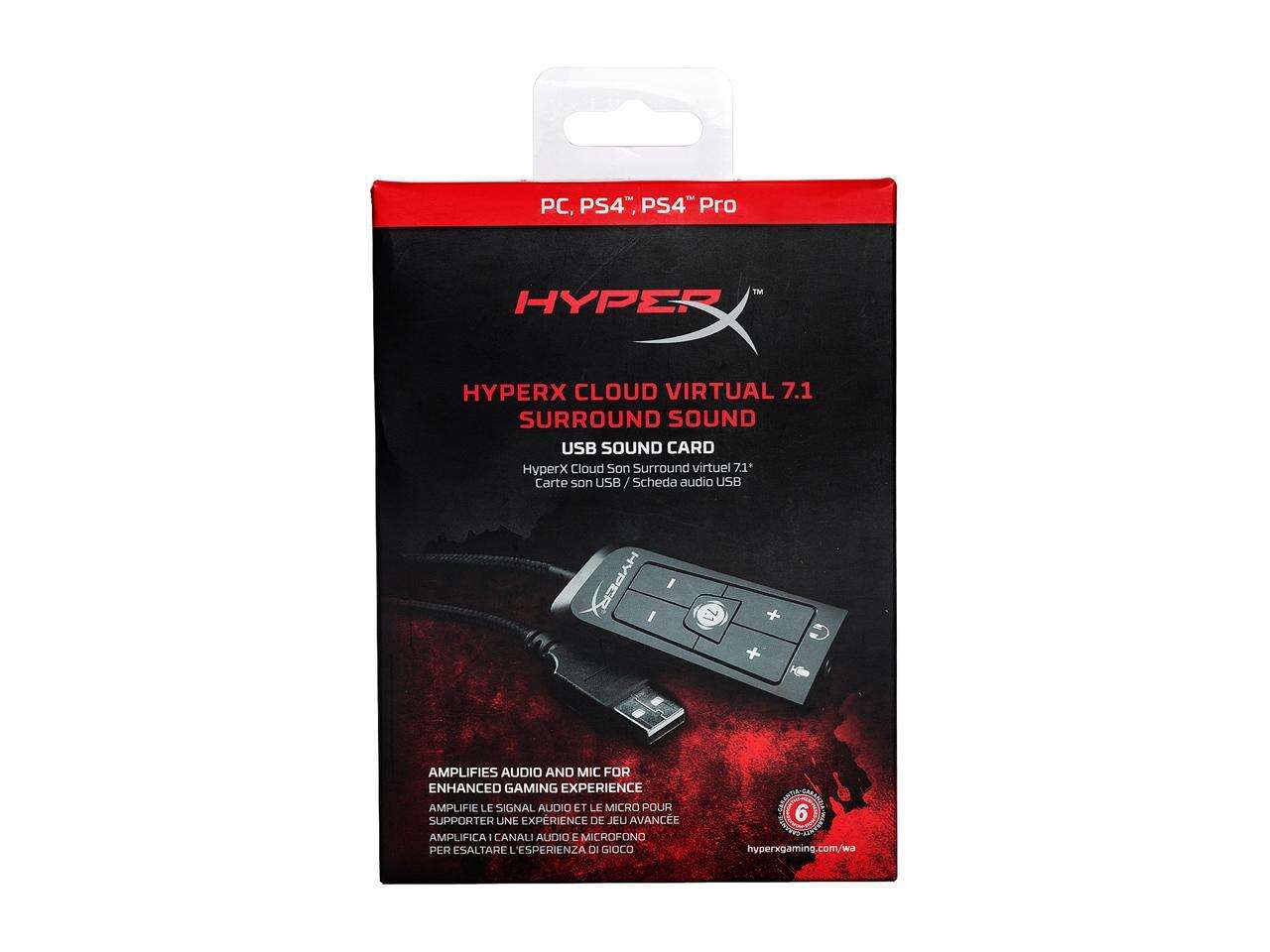 HyperX Cloud 2 USB 7.1 Virtual Surround Sound Card Cloud II 7.1 Surround Sound Card - Cloud II WITHOUT BOX HyperX Cloud II Gaming Headset, 7.1 Surround Sound Headphones USB Sound Card NEW Kingston HyperX Cloud II DSP USB