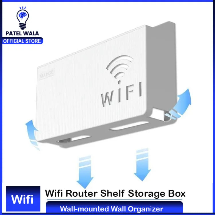 Wall-Mounted WiFi Router Box - Organize Wires (Black/White/Gray)