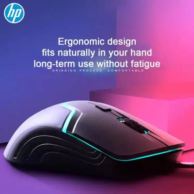 HP M100 High Performance Optical Gaming Mouse With 7 Colours Rainbow LED | Computer Mouse Notebook Mouse Laptop Mouse USB Mouse Wired Mouse Office Mouse PC Mouse Home Game 3 Buttons