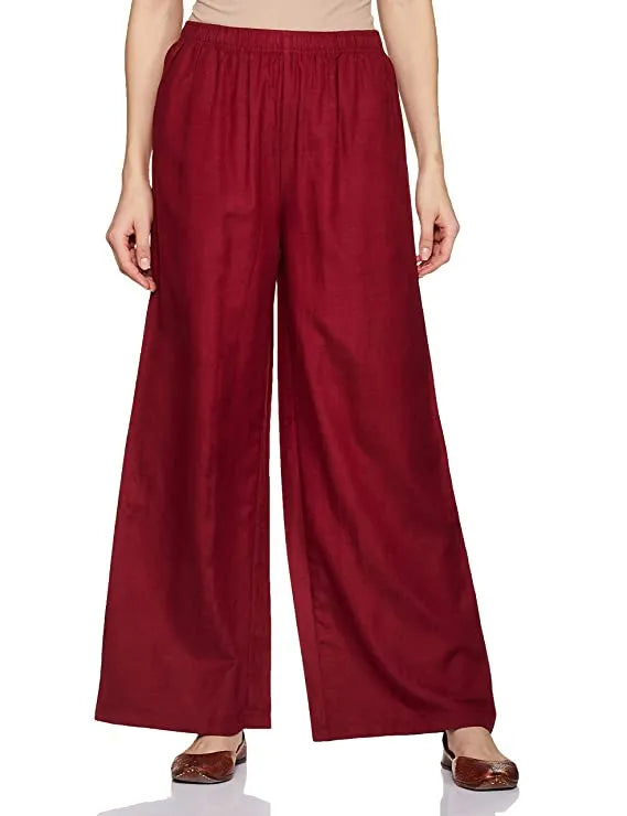 Pack of 5 Palazzo Pants for Women - Relaxed Fit, Free Size | Stylish & Comfortable Bottom Wear