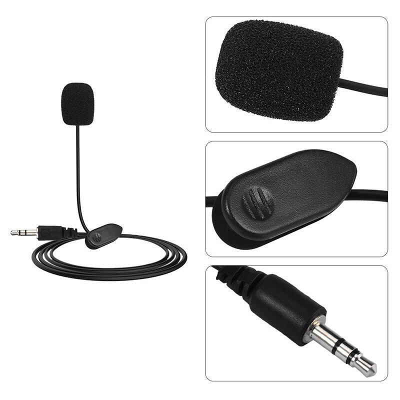 3.5mm Mini Microphone Mic Hands Free Clip For PC Laptop Loudspeaker High Sensitivty Anti-Interference