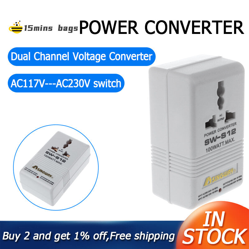 SINGWAY 100W / 150W / 500W 110V/120V to 220V/240V Step-Up&Down Voltage Converter Transformer SINGWAY 220 to 110V bidirectional Step Down Voltage Converter Transformer Travel Dual Channel Power Converter