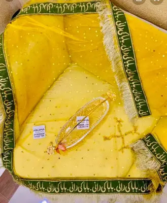 Baba Ki Rani Bridal Dupatta - Traditional Embroidered Fancy Net Dupatta for Weddings, Mehndi, and Nikah Events