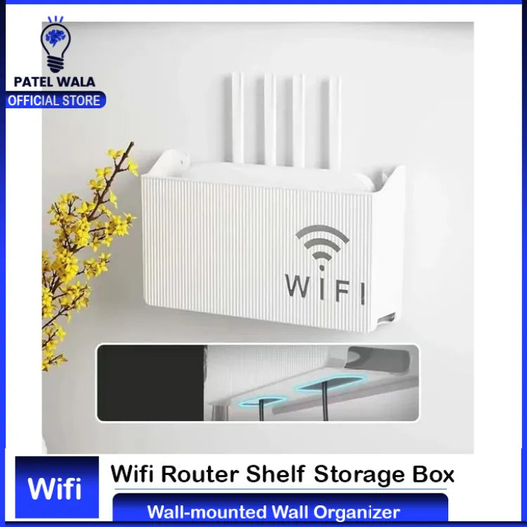 Wall-Mounted WiFi Router Box - Organize Wires (Black/White/Gray)