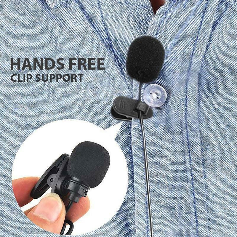3.5mm Mini Microphone Mic Hands Free Clip For PC Laptop Loudspeaker High Sensitivty Anti-Interference