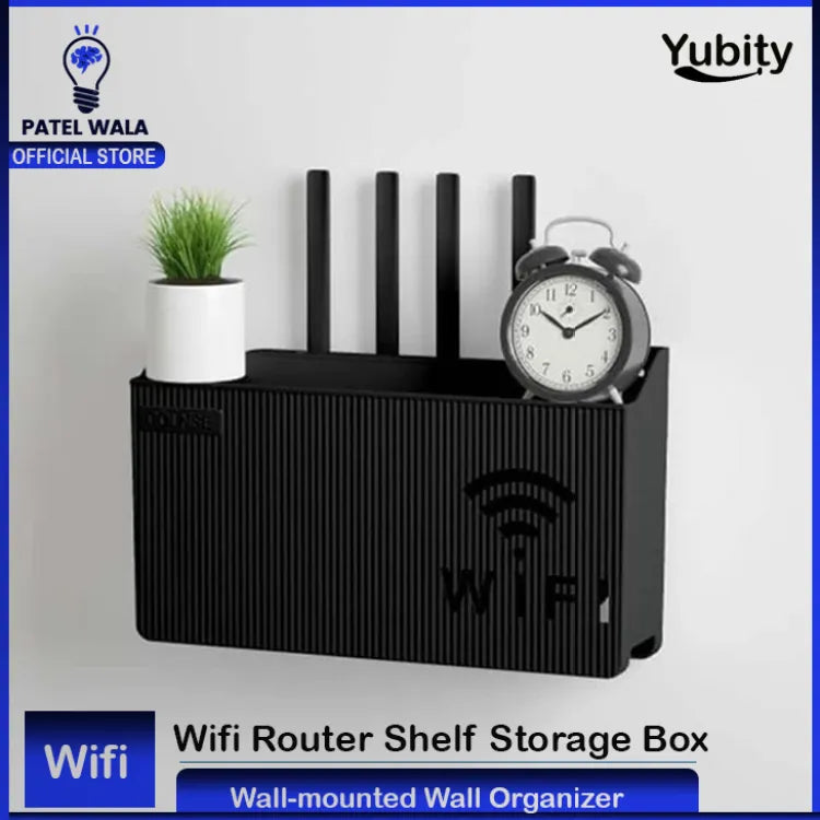 Wireless Wifi Router Shelf Storage Box Black Gray White Wall-mounted Wall Organizes