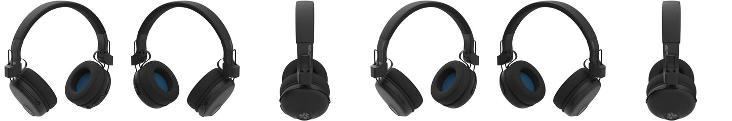 JLab Studio Wireless On-Ear Headphones, Black, 30+ Hour Bluetooth 5 Playtime, EQ3 Sound, Ultra-Plush Faux Leather & Cloud Foam Cushions, Track and Volume Controls For Gamming PUBG ~ PATEL WALA