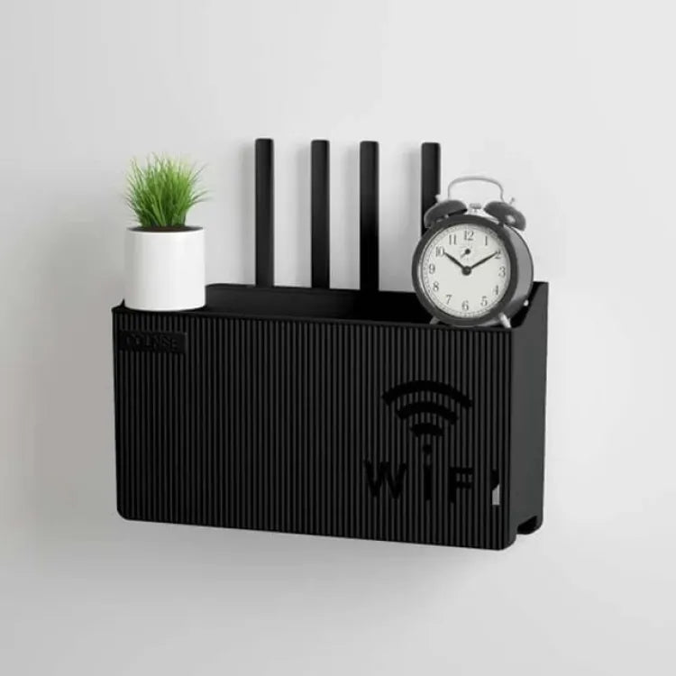 Wireless Wifi Router Shelf Storage Box Black Gray White Wall-mounted Wall Organizes