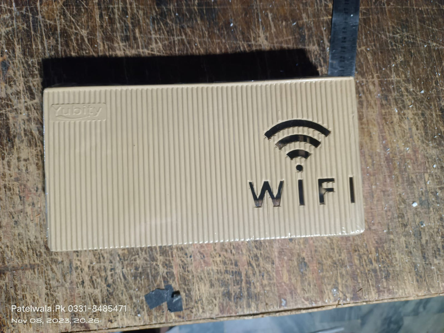 (Beige) Wall-mounted router box Office Media Decor Console Wifi box Wireless storage boxes Rack Bracket Hangings Wall Shelf TV Box Router Shelf WiFi Stand Cord-less Phone Stand Wall Mount Wall Shelf Floating Media Shelf TV DVD Android Box Holder Stand
