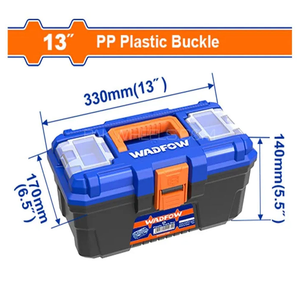 WADFOW High Quality Tool Box with Tray - 13, 16, 19 Inch