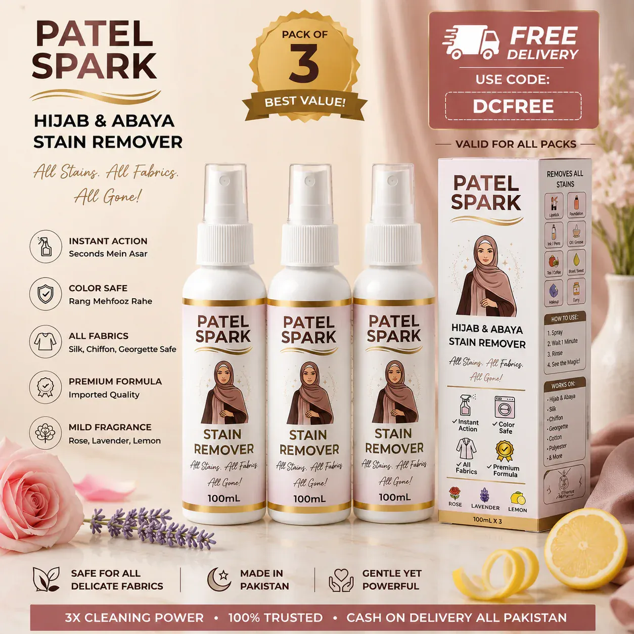 PATEL SPARK Hijab & Abaya Stain Remover 100ML