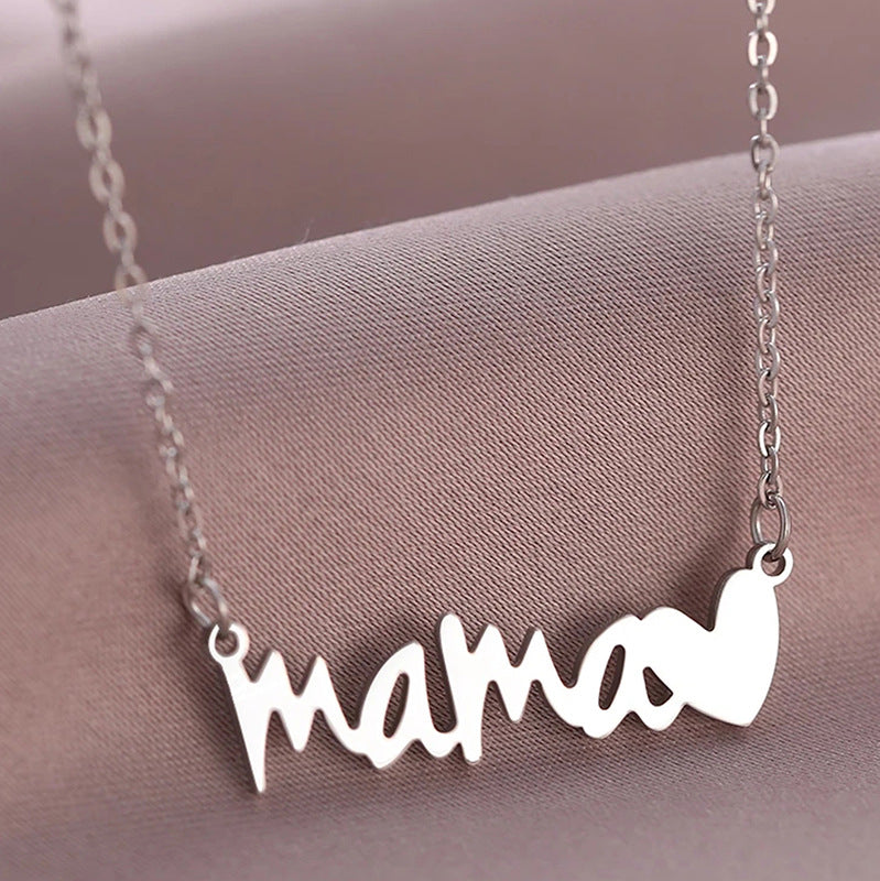 Stainless Steel Letter Necklace Bracelet Jewelry