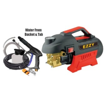 Ezzy Water Jet High Pressure Washer Induction Motor 2500W 150Bar Water From & Tap Self Suction System Red Series