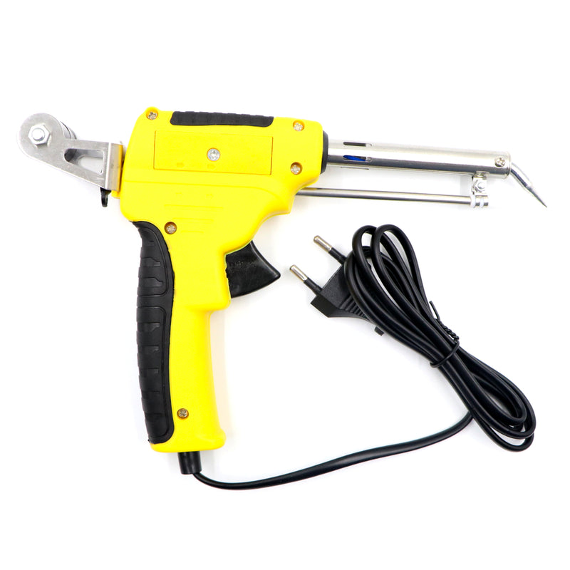 External Heating Send Tin Soldering Machine with Automatic Solder Feed Tin Handheld External Heating with Removable Rack EU Plug 220V Feeder Machine