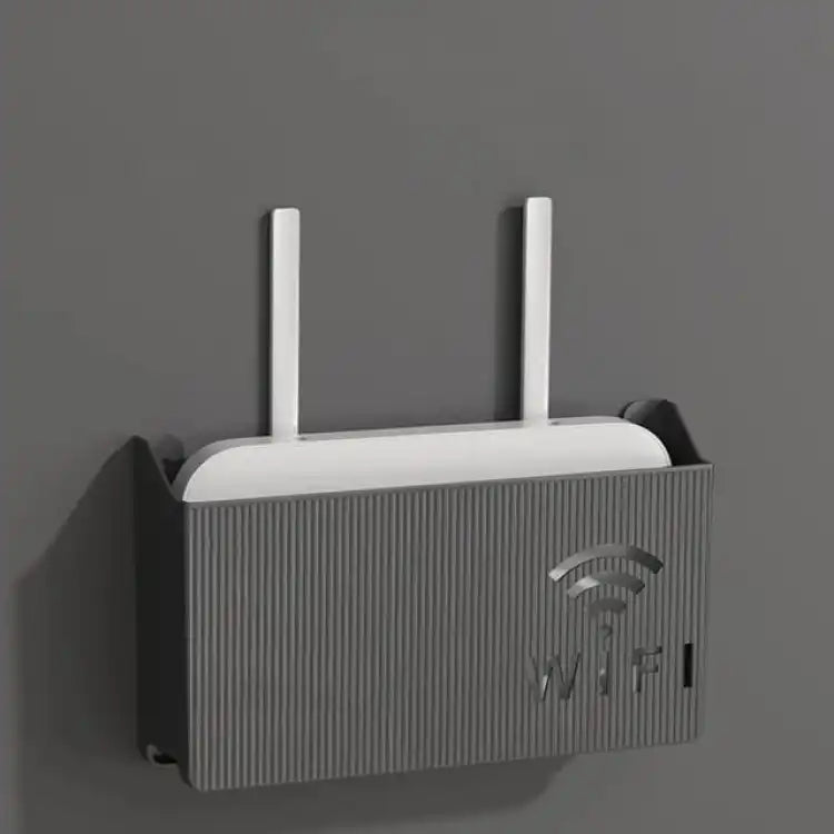 Wireless Wifi Router Shelf Storage Box Black Gray White Wall-mounted Wall Organizes