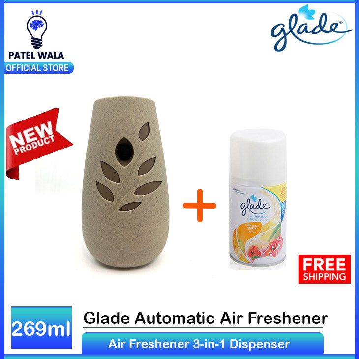 Glade Automatic Air Freshener 3-in-1 Dispenser Spray Cashmere Woods Starter Hawaiian Breeze, 269ml