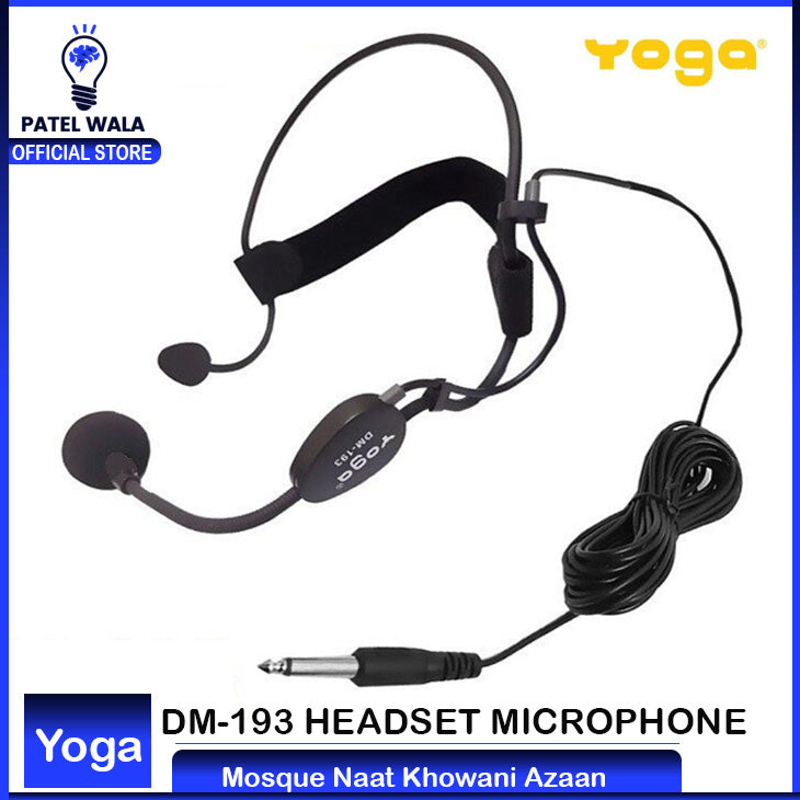 YOGA DM-193 DM193 HEADSET MICROPHONE YOGA DYNAMIC HEADSET MICROPHONE DM-193 HEADSET MICROPHONE DM193 YOGA ( Masjid Imam Azaan Taraveeh Qaymulen )