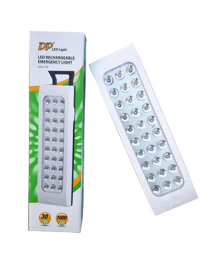 DP LED-716 - Portable Rechargeable Emergency Light - White 30 LED