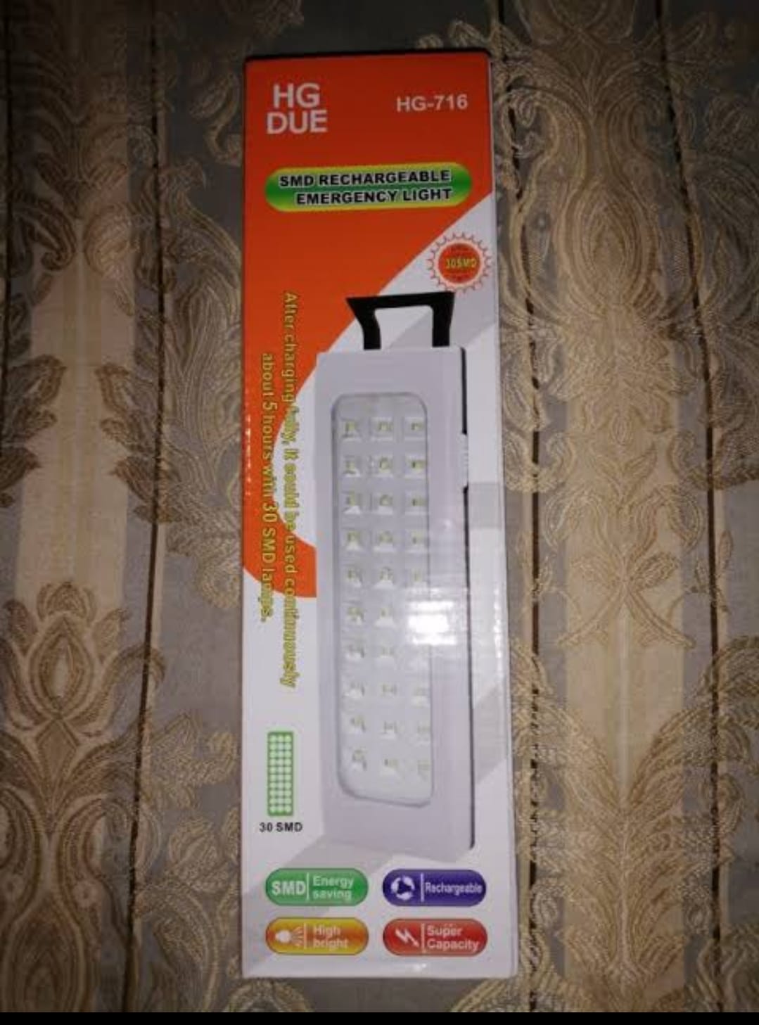 HG Rechargeable Emergency Light 30 Leds HG-716 reality back up 1 hour