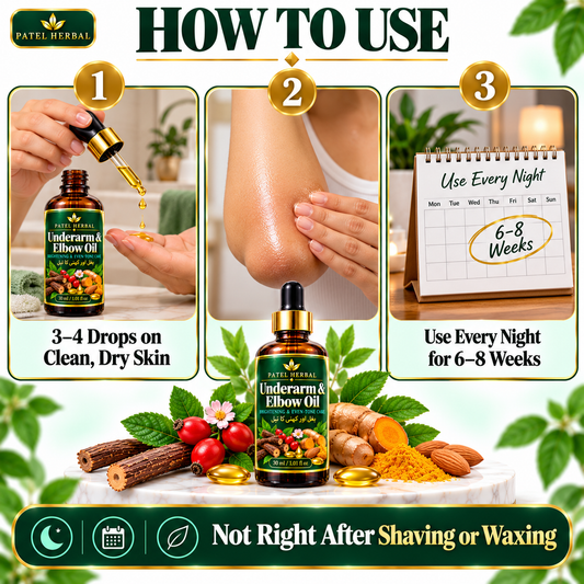 Patel Herbal Underarm & Elbow Oil – 30ml