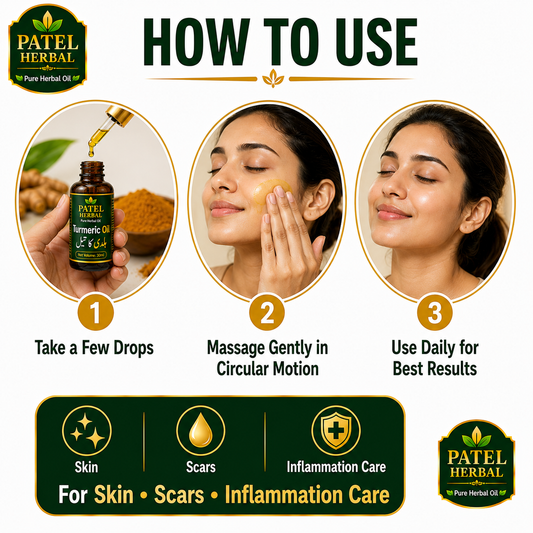 Turmeric Oil (Haldi) – 100% Pure Herbal Oil for Skin Brightening & Scar Care | 30ml
