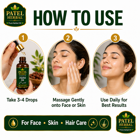 Jojoba Oil – 100% Pure Cold-Pressed Herbal Oil for Face, Skin & Hair Care | 30ml