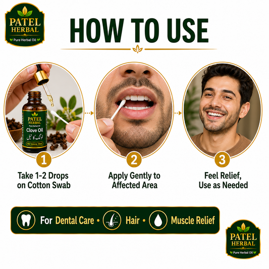 Clove Oil – 100% Pure Herbal Essential Oil for Toothache, Dental Care & Hair | 30ml