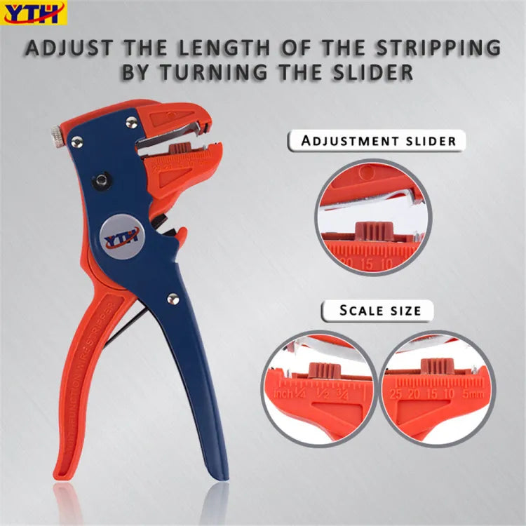Automatic Self Crimper Striping Cutter Adjusting Cable Wire Striper 10~24AWG/0.08~8mm