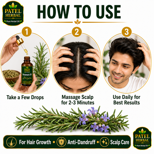 Rosemary Oil – 100% Pure Herbal Oil for Hair Growth & Hairfall Control | 30ml