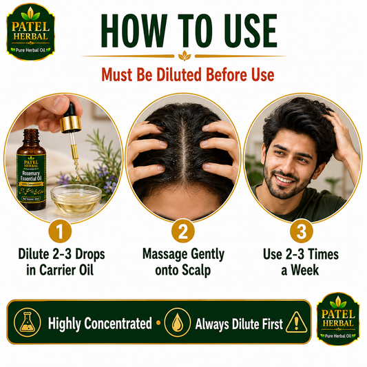 Rosemary Essential Oil – 100% Pure Concentrated Therapeutic-Grade Oil for Hair Growth & Aromatherapy | 30ml