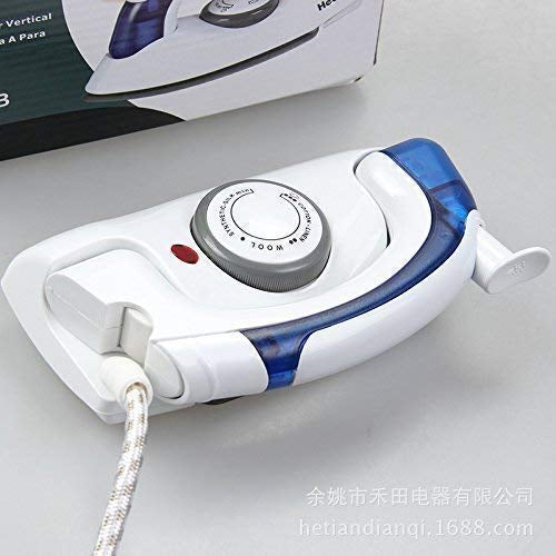 Portable Electric Steam Iron 800 Watts Mini Handheld Foldable Travel Steam Iron Portable Ironing Machine for Dry and Wet Ironing with Adjustable Thermostat for Daily Home and Travel Use Suitable for Linen , Cotton , Wool , Silk , Nylon Fabric