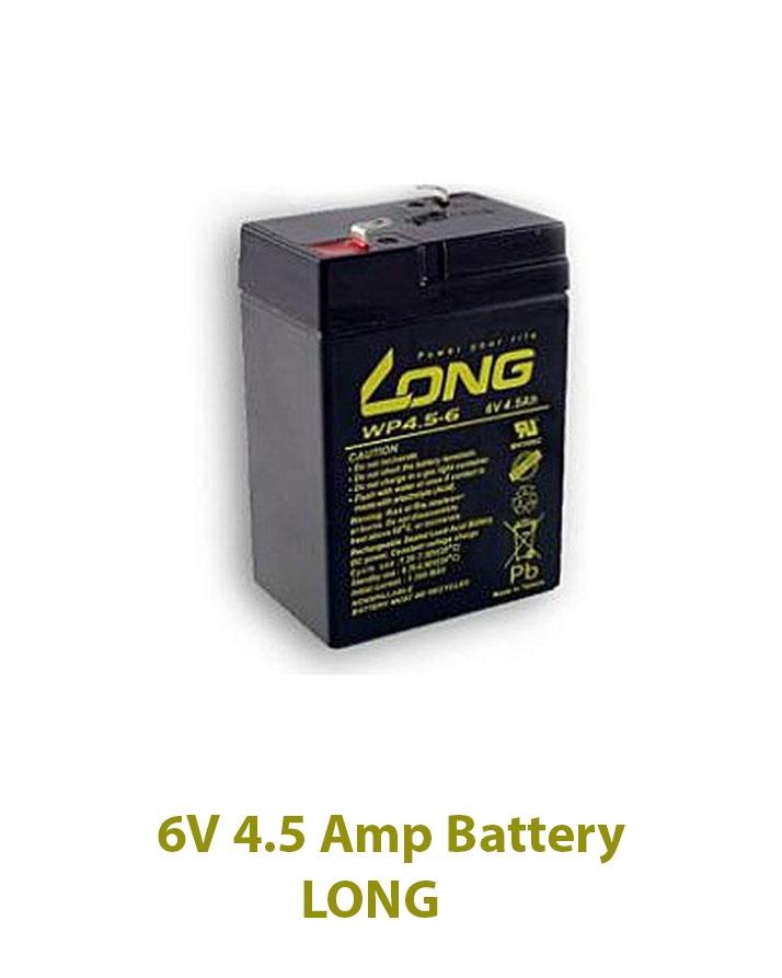 LONG 6 volt Dry Battery 6V 4.5 AMP Dry Battery LONg