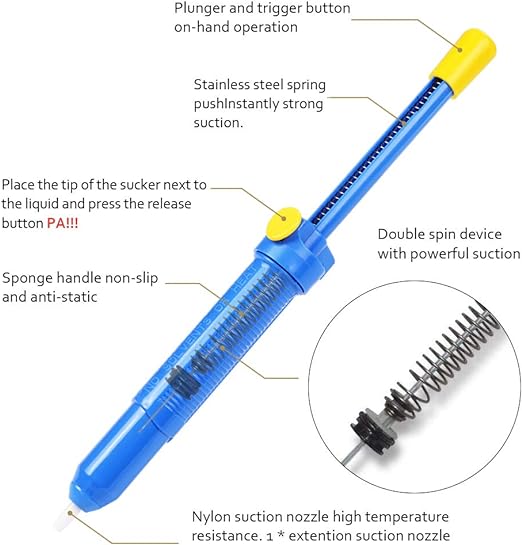 InstaOrder – Desoldering Vacuum Pump - Plastic Handle Suction Solder