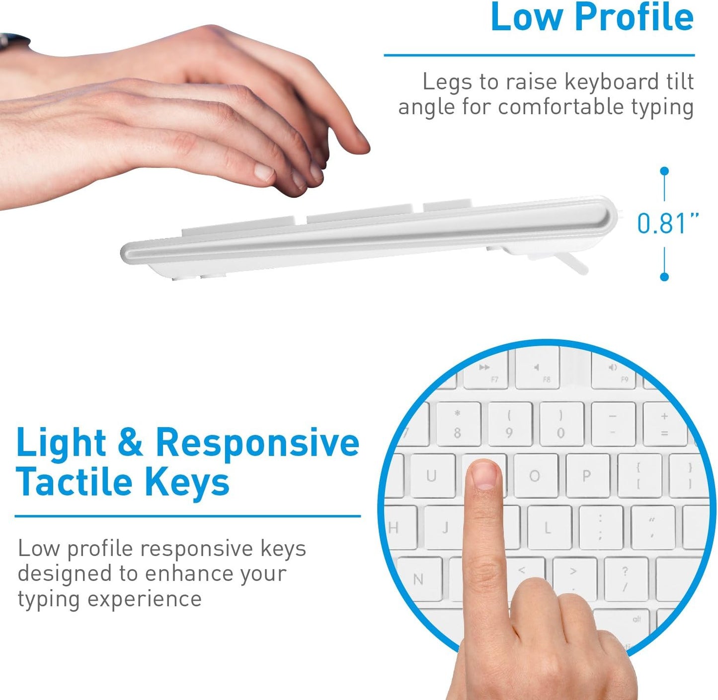 ( Pack of 2 ) Macally 104 Key USB Wired Keyboard and Mouse Combo with Apple Shortcut Keys for Mac, iMac, Macbook, and Windows PC (MKEYECOMBO), White