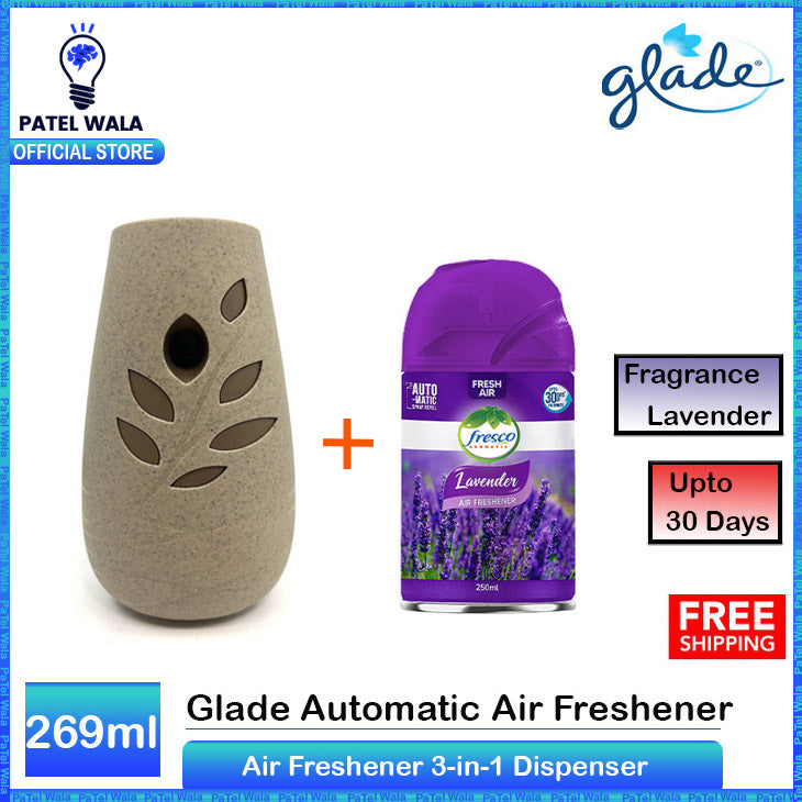 PATEL WALA Glade Air Freshener Dispenser Room Spray Refill 269ml for room, washroom, bathroom, wash room perfume spray only machine auto Glade 3-in-1 Automatic Air Freshener - Hawaiian Breeze, 269ml