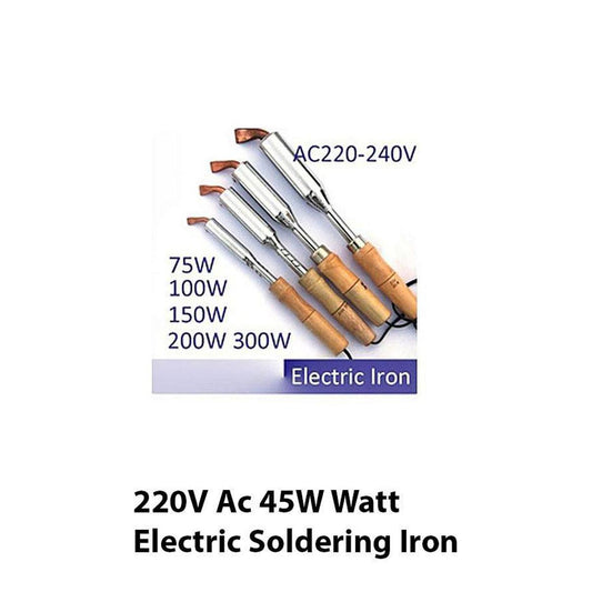 220V Ac 45W Watt Electric Soldering Iron Wood Handle Iron