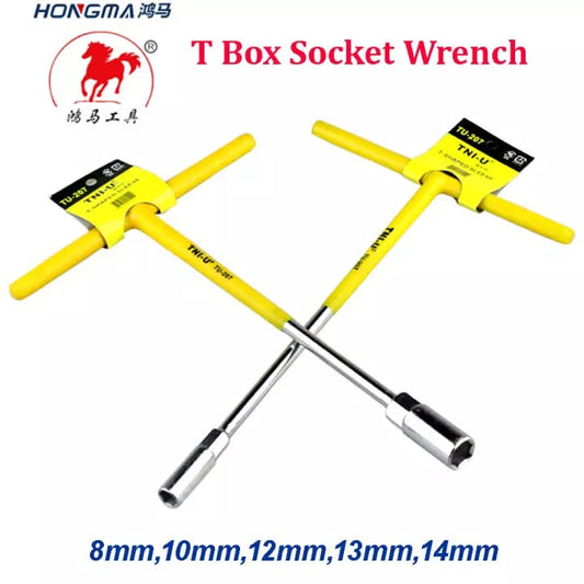 T SOCKET WRENCH WITH RUBBER COATED HANDLE T （ 8mm, 10mm, 12mm,13mm,14mm )