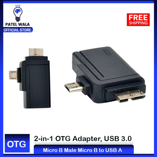 Tripp Lite 2-in-1 OTG Adapter, USB 3.0 Micro B Male and USB 2.0 Micro B to USB A