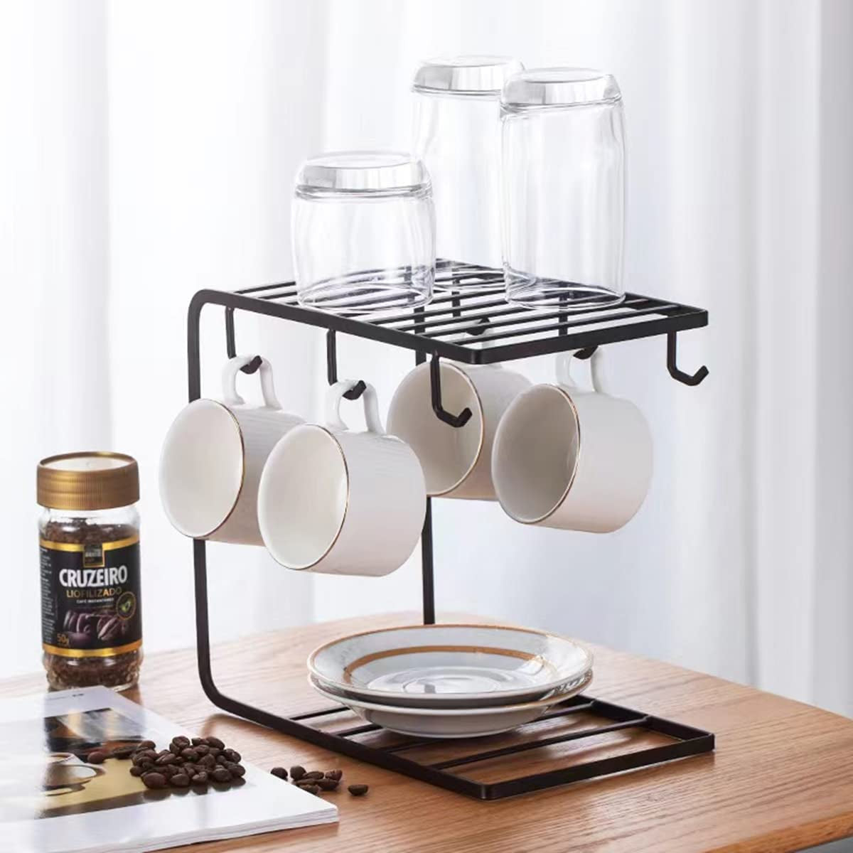 Cup Stand | Coffee Cup Organizer | Mug Holder Rack for Kitchen Accessories