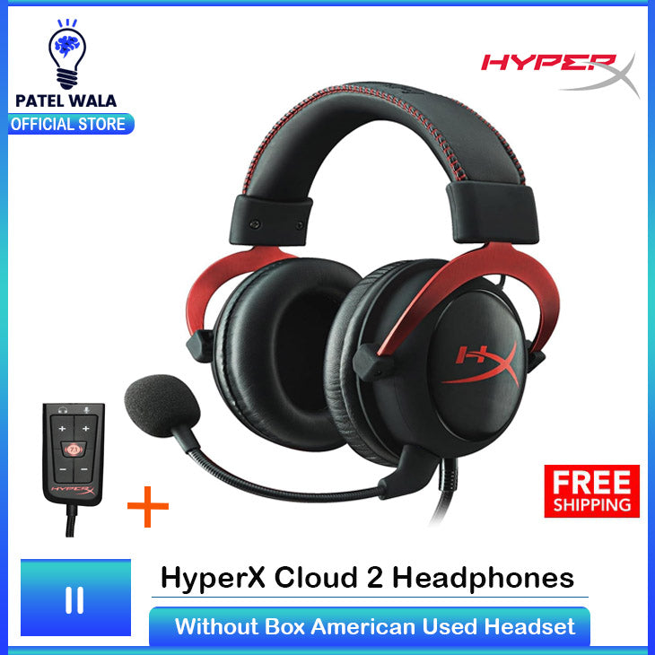 HyperX Cloud 2 II - Gaming Headset, 7.1 Surround Sound, Memory Foam Ear Pads, Durable Aluminum Frame, Detachable Microphone, Works with PC, PS5, PS4, Xbox Series X|S, Xbox One – Red