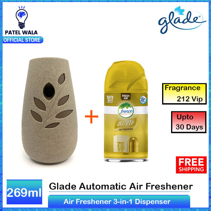 PATEL WALA Glade Air Freshener Dispenser Room Spray Refill 269ml for room, washroom, bathroom, wash room perfume spray only machine auto Glade 3-in-1 Automatic Air Freshener - Hawaiian Breeze, 269ml