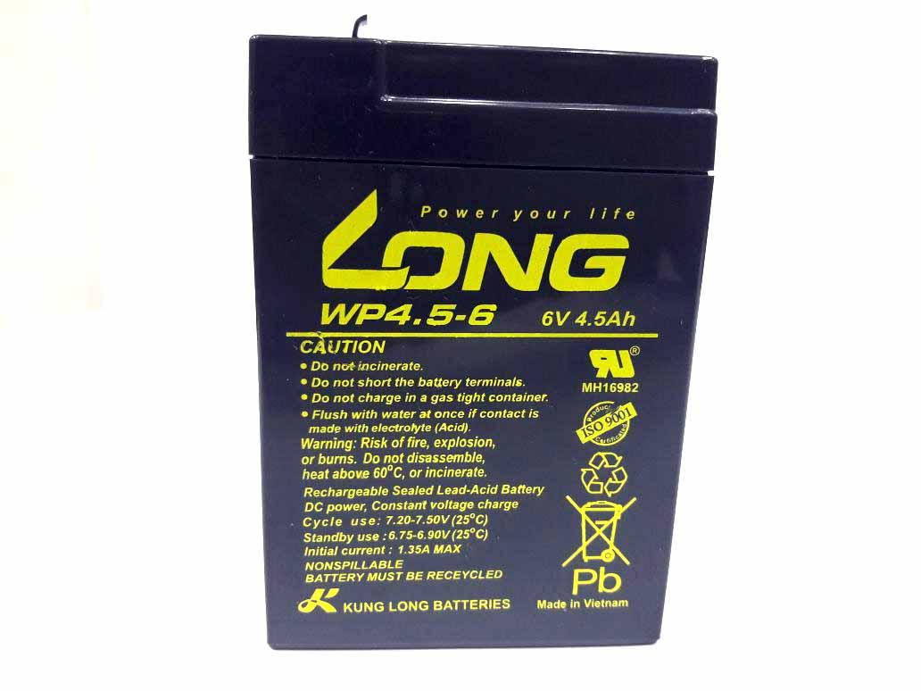 LONG 6 volt Dry Battery 6V 4.5 AMP Dry Battery LONg