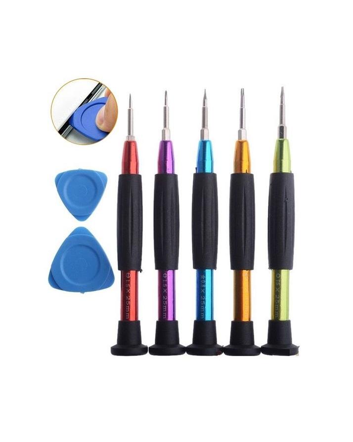 Pack Of 7 - Screwdriver Set With Guitar Picket - 2Pcs - Multicolor